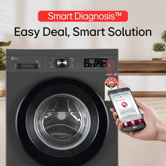 LG 9 Kg, 5 Star, AI Direct Drive Technology, Wi-Fi, Steam+ with Wrinkle Care, Fully Automatic Front-Loading Washing Machine (FHP1209Z7P, Intelligent & Convenient Fabric Care, Allergy Care, Platinum)