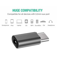 One Plus USB-C to 3.5mm Headphone Jack Adapter | Type-C to AUX Audio Converter for OnePlus, Xiaomi, Realme, Vivo (NOT for Samsung/iPad/Pixel) - Black