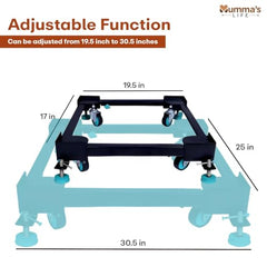 Mumma's LIFE Refrigerator Stand, Washing Machine Stand, Furniture Base Stand, Fridge Stands for Single Door and Double Door (Pack of 4) (Brown), Medium