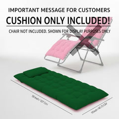 DADDY COOL Multipurpose Extra Long Rocking Chair Cushion for Outdoor and Indoor/Chair pad for Home & Office Chair Filling 18 x 50 Inch Pack of 1 Dark Green (Only Cushion)