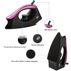 CHARTBUSTERS Fabri MJ Press CB-0008 1000 W Dry Iron (PURPLE/BLACK) RADHE RADHE