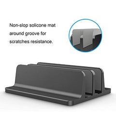 Techzere Adjustable Aluminium Vertical Laptop Stand, Black
