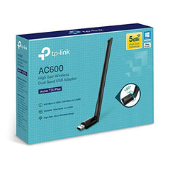 TP-LINK AC1300 Archer T3U Plus High Gain USB 3.0 Wi-Fi Dongle, Wireless Dual Band MU-MIMO WiFi Adapter with High Gain Antenna, Supports Windows 11/10/8.1/8/7/XP/MacOS