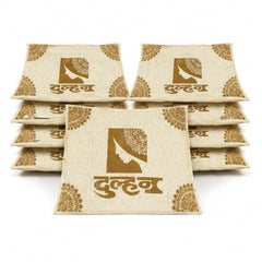 Choego New Season Wedding Print Saree Cover Pack of 12 | Zip closure, Doli Print Reusable storage bags, Ideal for bridal designer sarees, Wardrobe organizer, One side transparent