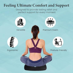 Sleepsia Donut Pillow for Tailbone Pain |1 Year Warranty| Coccyx Seat Cushion for Chair-Hemorrhoid& Piles Pillow-Car Seat Donut Cushion Hemorrhoids Fistula Prostate Post Relief (Memory Foam)