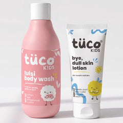 Tuco Kids Body Wash for Kids, With Saffron & Tulsi, Natural Baby Wash-300ml | Gently Cleanses, Soothes & Nourishes Skin, With Sandalwood Oil, SLS, Sulphate & Paraben Free, Gentle Baby Body Wash For Bath
