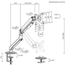White Mulberry |DIY| Woodcraft - Premium Wooden Arm | Desk Mounted Monitor arm 15-32 Inch Monitor|9Kg Screen Capacity|Spring Assisted Premium Wooden Metal Desk Mount-(Single Screen)