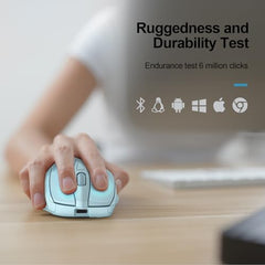 TECKNET Wireless Mouse, BT 5.0/2.4G, Rechargeable 6-DPI Silent, Grey