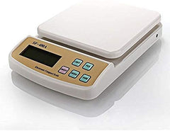 Thermomate Electronic Kitchen Digital Weighing Scale with Tare Function with Adaptor (10 Kg-SF 400A) -, White
