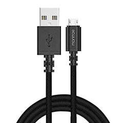 Czartech [1.2 Mt USB-C 20W Fast Charging cable Compatible with i-Phone,14,13, 12,11, X, 8, 7, 6, 5, i-Pad iPad Air and More [Nylon Braided,Black - Pack of 2]
