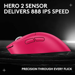 Logitech G PRO X Superlight 2 DEX Lightspeed Wireless Gaming Mouse, 60g Pro-Grade Lightweight Mouse with 5 Programmable Buttons, 44k DPI Sensor, USB-C Charging, for PC/Mac - White
