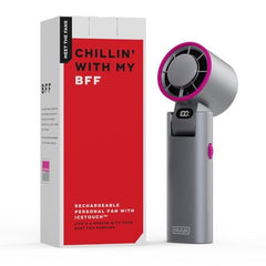NUUK BFF Personal Hand Fan | 13000 RPM with IceTouch™ | 3600mAh Rechargeable Battery up to 10 hrs | Portable Mini Fan | 100-Speed Dial | For Travel, Office, Makeup & Outdoor | 1 Yr + 1 Month Warranty