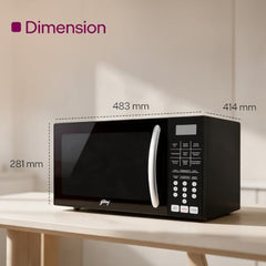 Godrej 25 L with 5 Years Comprehensive Warranty, Airfry Cooking, Steam Clean, Stainless Steel Cavity with 260 Insta Cook Menus, Convection Microwave Oven (GME 725 CF1 PZ, Black)