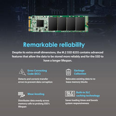 Transcend 1TB M.2 SSD 825S, SATA III 6Gb/s M.2 2280 SSD Read/Write Speed - Up to 550/500 MB/s, Solid State Drive – TS1TMTS825S
