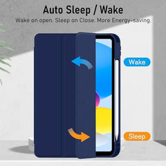 Robustrion Cover for iPad 11th Generation (A16) / 10th Gen Cover Case with [Right Side Pencil Holder] [Auto Sleep Wake] [Soft Back] (2022/2025), Case for iPad 11th 11"/ 10th 10.9" - Yellow