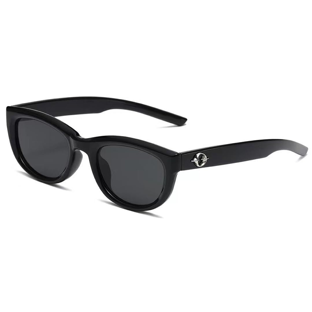 SYGA Style Retro Cat-Eye Sunglasses For Women, Anti-UV Sunglasses Women's Personality Glasses (Black)