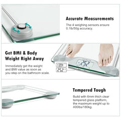 BMI Smart Digital Weighing Scale for Body Weight, Rechargeable Bathroom Scale With Body Fat Measurement - Gripit Advanced Smart Scale (Grayish Green)
