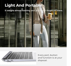 EooCoo Clear Case for Apple MacBook Air M1 13.3 inch Laptop Cover 2018-2021
