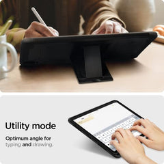 Spigen Flip case for iPad Air 11 inch M4 (2026), iPad Air 11 inch M3/M2 (2025-2024), 10.9 inch 5th/4th Gen (2022/2020), Trifold, Pencil Holder, Full Cover(Liquid Air Folio) - Black
