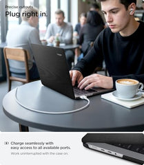 Spigen Urban Fit Designed for New MacBook Pro 14 inch Hard Shell Case with M4/Pro/Max (2024) and M3/M2/M1/Pro/Max (2023-2021) - Black