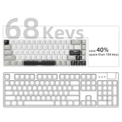 MageGee Portable 60% Mechanical Gaming Keyboard, MK-Box LED Backlit Compact 68 Keys Mini Wired Office Keyboard with Blue Switch for Windows Laptop PC Mac - Blue/White