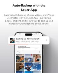 Lexar D70E 2TB Dual Drive External SSD, Up to 2000MB/s Read and 1800MB/s Write, Durable Metal Housing Design, Cable-Free Portable SSD for USB Type-C/Type-A Devices, Compatible with iPhone 17