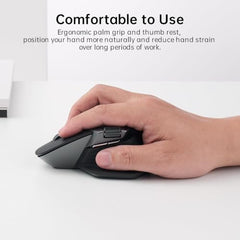 Rapoo MT760L Ergonomic MultiDevice Mouse, Rechargeable, Onboard Memory, Blk