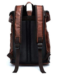 FUR JADEN Vegan Leather Anti Theft Design Casual Laptop Backpack with 15.6 Inch Laptop Pocket