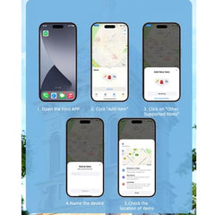 AUSHA Smart Bluetooth Tracker Device|No SIM Needed | Compatible with Apple Find My| Alert & Water Resistant | for Bags, Wallet, Luggage, Keys Finder