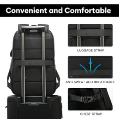 BANGE Durable Business Smart Backpack for Men and Women，can holds 15.6 Inches Laptop Backpack, Waterproof Commute Work Travel Backpack, Flight Carry-On (blue)