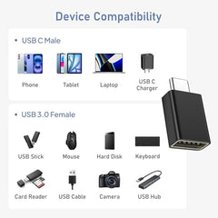 Type C to 3.5mm Audio Jack Adapter | AUX Headphone Converter with DAC