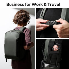 BANGE Durable Business Smart Backpack for Men and Women，can holds 15.6 Inches Laptop Backpack, Waterproof Commute Work Travel Backpack, Flight Carry-On (blue)