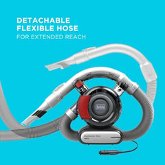 BLACK+DECKER PD1200AV-B1 12V Corded Dustbuster Flexi Auto Handheld Vacuum Cleaner, 560 ml Bowl Capacity, Car Vacuum Cleaner, 5 Meter Cable, 1 Year Manufacturer Warranty