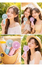 Portable Rechargeable Mini Fan | 400mAh USB Handheld Small Fan with 3 Speed Modes | Silent Personal Pocket Cooling Fan for Travel, Office Desk, Makeup, Kitchen, and Kids (Multicolor)