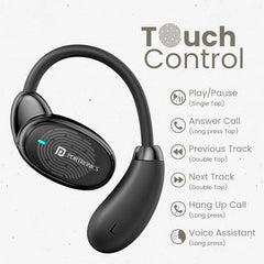 Portronics Harmonics Twins 31 Over Ear OWS Smart Wireless Earbuds with HD Mic, Secure & Flexible Earhook, Touch Control, 24 Hrs Playtime, Music/Gaming Mode, BT 5.4V, Light Weight(Beige)