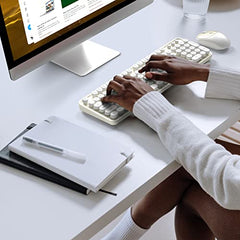 MOFII Wireless Keyboard and Mouse Combo, Full Size, 2.4GHz, Windows, Purple