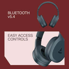 boAt Rockerz 412, 60H Battery, 40Mm Drivers, 40Ms Low Latency, ENx Tech, Stream Ad Free Music via App Support, Bluetooth Headphones, Wireless Over Ear Headphone with Mic (Active Black)