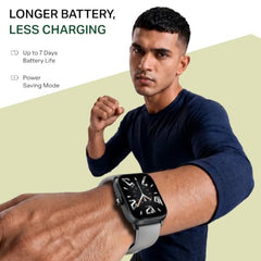 boAt Storm Blaze Smartwatch in Premium Metal Finish with Advanced BT Calling, Functional Crown, 1.83'' (4.64 cm) HD Display, IP68 Waterproof, HR, Sleep, Stress & SPO₂ Tracking, SOS (Cool Grey)