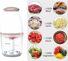 BTRD Electric Vegetable Chopper for Kitchen – Multipurpose Mini Food Processor, Fast Cutting for Onion, Fruits & Veggies, Easy One-Touch Use, Compact & Powerful