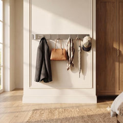 JAGGER JAG334 Wall Mounted Stainless Steel Wall Hooks for Hanging Cloth/Towel Hangers/Door Hangers/Hook Rail/Bthroom Hanger [ Combo Pack of 2 ] (Black, 6 PIN Hook)