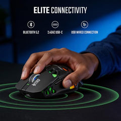 Acer Nitro Phantom X12 Tri-Mode Gaming Mouse | 2.4GHz Wireless | Bluetooth | Wired Mode | 12000 DPI Precision Sensor | RGB Lighting | 1000Hz Polling Rate | Programmable Buttons | Rechargeable | RGB
