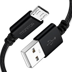 Czartech [1.2 Mt USB-C 20W Fast Charging cable Compatible with i-Phone,14,13, 12,11, X, 8, 7, 6, 5, i-Pad iPad Air and More [Nylon Braided,Black - Pack of 2]
