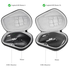 Geekria Hard Shell Mouse Case, Compatible with Logitech MX Master 4 / MX Master 3S / MX Master 3, EVA Travel Carrying Bag (Dark Gray)