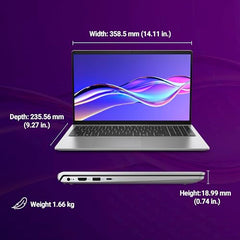 Dell 15 AI Powered Laptop, Intel® Core™ Ultra 5 225H Processor, 16GB DDR5 RAM, 512GB SSD, 15.6" FHD Anti-Glare Display, Dedicated Copilot Key + Backlit Keyboard, Silver,Win 11 Home + MSO H&S'24,1.66kg