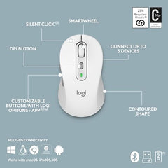 Logitech MK950 Signature Slim Wireless Keyboard and Mouse Combo, Sleek Design, Quiet Typing and Clicking, Switch Across Three Devices, Bluetooth, Multi-OS, Works with Windows and Mac - Graphite