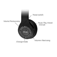 iCall Latest P47 Wireless iC-09 Headphone with Mic & SD Card Slot Bluetooth Headset