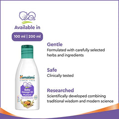Himalaya Baby Massage Oil 200ml | All-round growth | Strong Bones & Muscles | Ashwagandha, Country Mallow & Aloe Vera | No.1 Dr. Recommended Brand| Vitamin E | 99% NOI | Mineral oil free