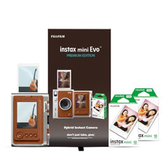 Fujifilm Instax Mini Evo Hybrid Camera Premium Edition with 20 Shots of instax Mini Instant Film - Black