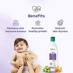 Himalaya Baby Massage Oil 200ml | All-round growth | Strong Bones & Muscles | Ashwagandha, Country Mallow & Aloe Vera | No.1 Dr. Recommended Brand| Vitamin E | 99% NOI | Mineral oil free