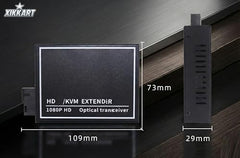 XIKKART 60M HDMI Extender Repeater Transmitter/Sender + Receiver Over Cat5 / Cat6 Upto 60 Meters (60M Extender Over Single CAT5/6 Cable) Supports 3D & Full HD1080p for TV Projector, HDTV, DVR